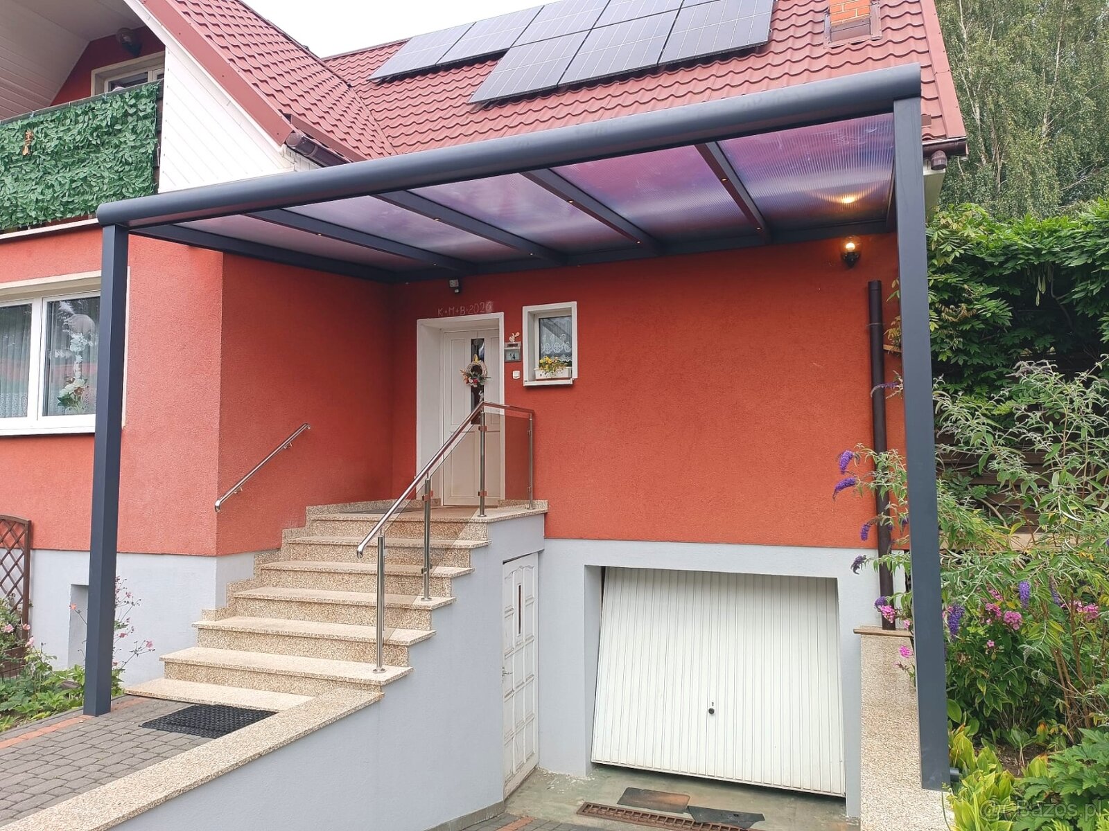 Wiata przyścienna aluminiowy carport na samochód - 5
