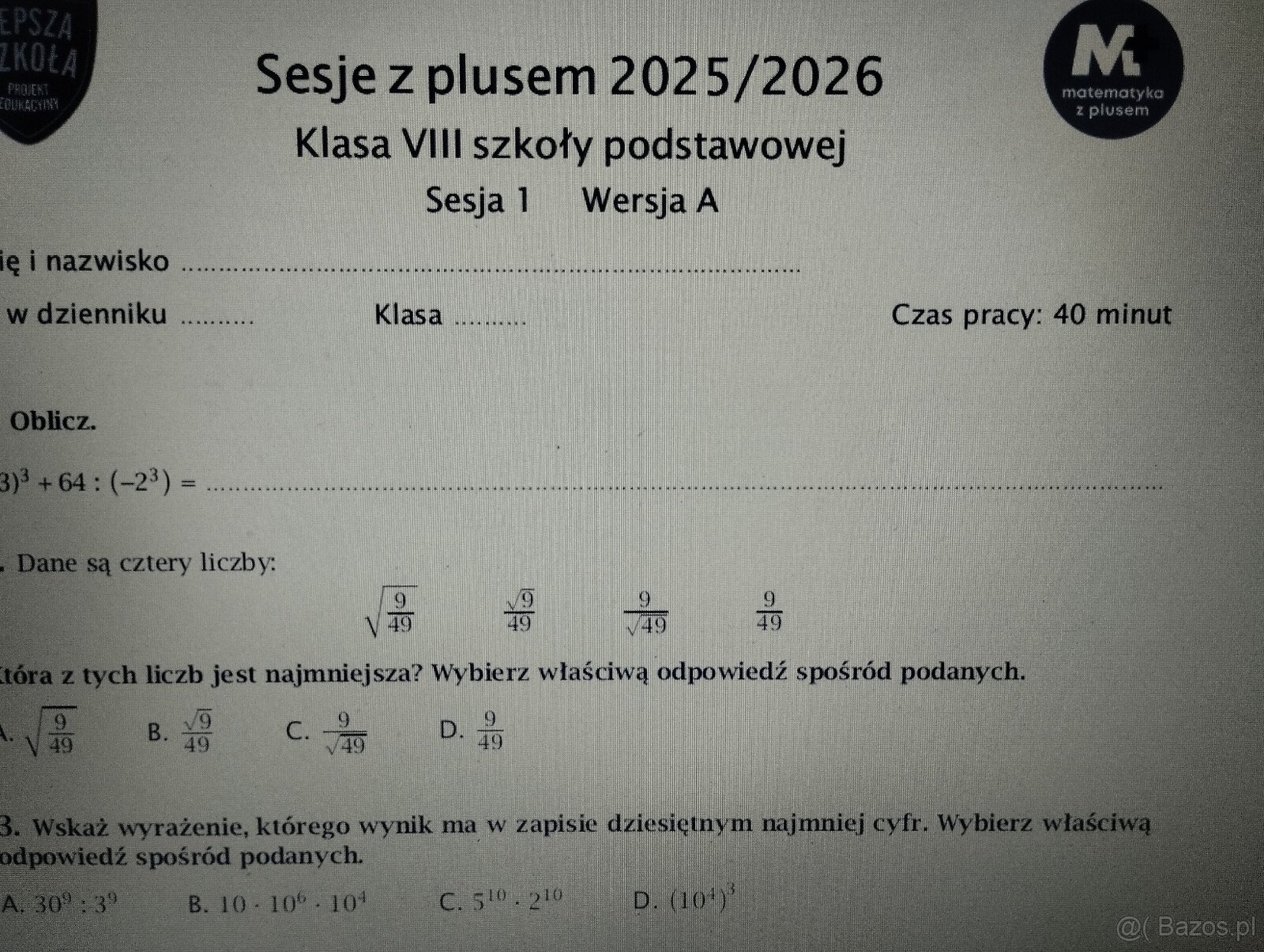 SESJA z plusem nr 1 klasa 4-8 - 5