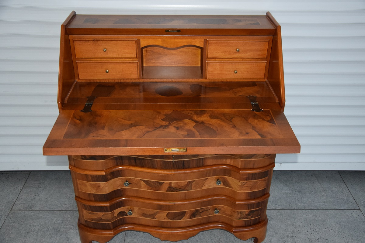 sekretarzyk z drewna orzechowego - jak nowy - 5