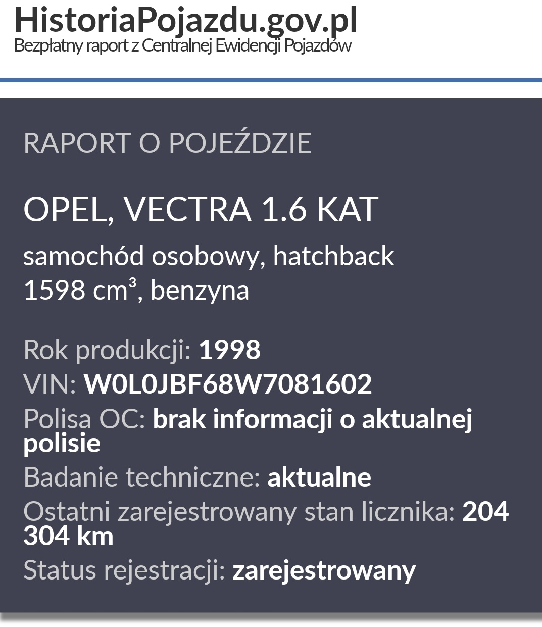 Opel Vectra B 1.6 16V 100KM 1998 rok - 5