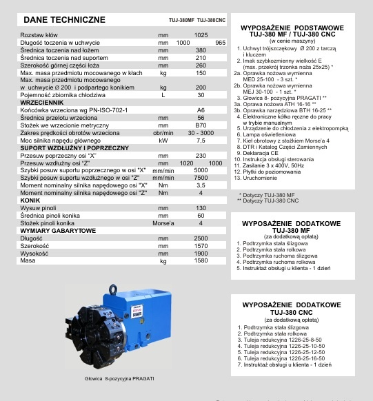 Tokarka CNC TUJ 380 MF Polski Producent FMT - 5