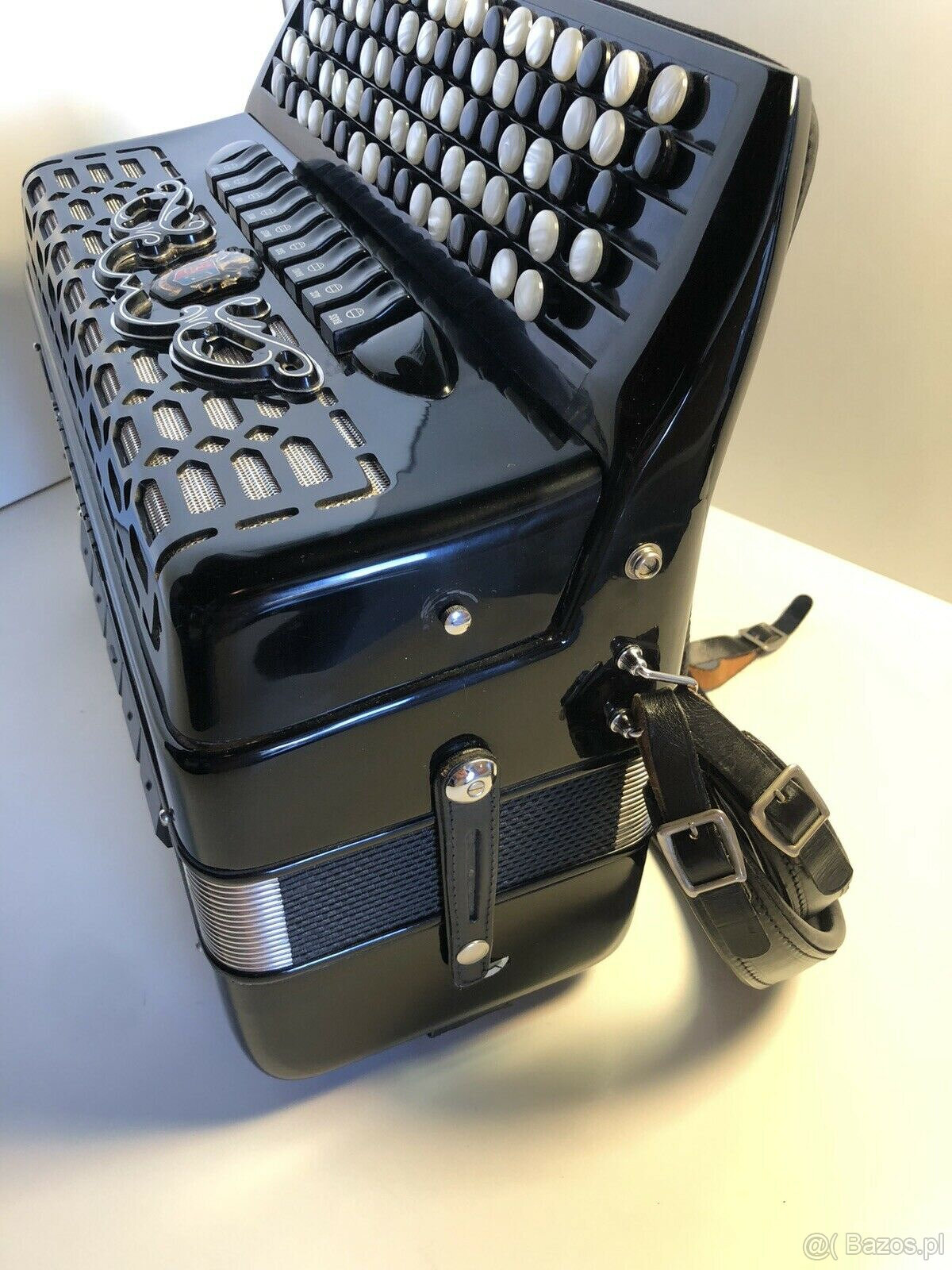 Guerrini Norma Musette B System (Griff) Czarny akordeon Akko - 5