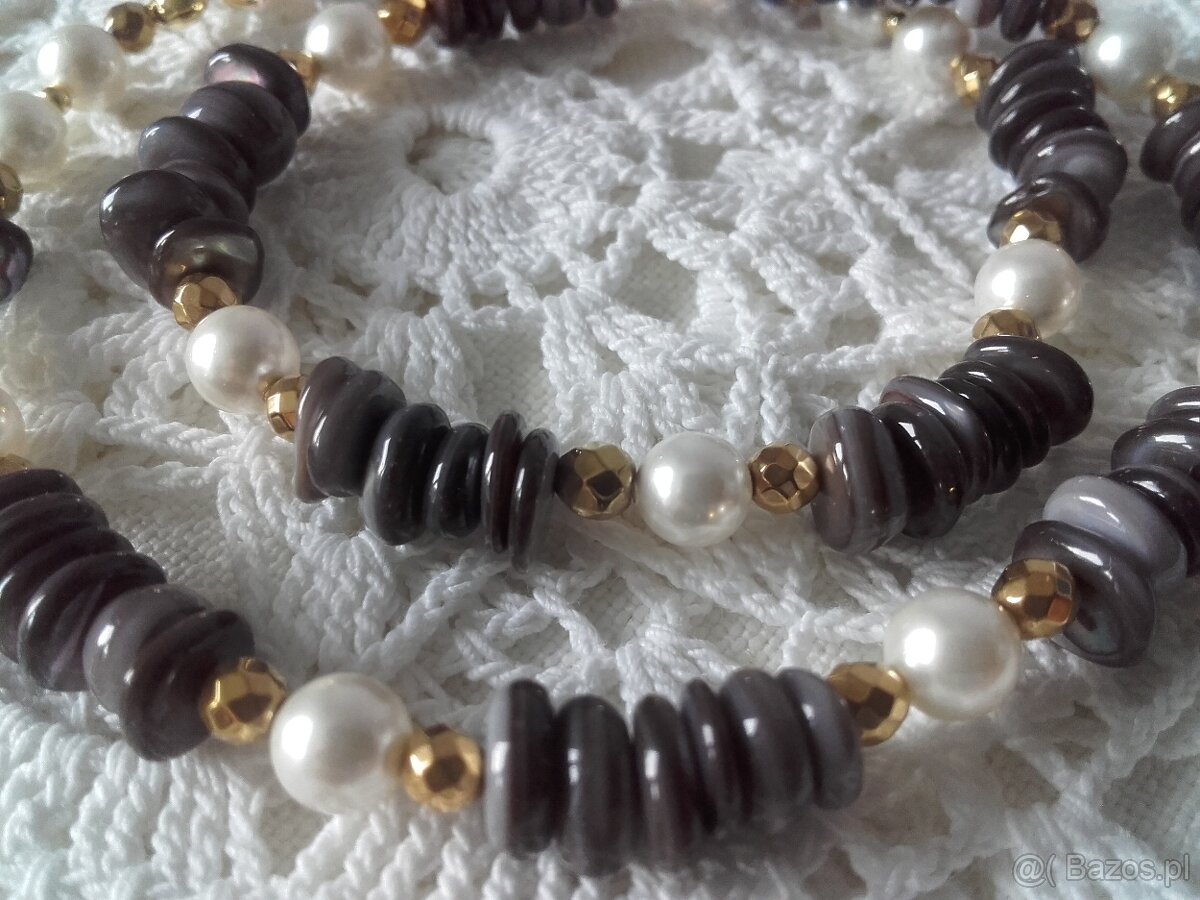 Naszyjnik masa perłowa perły - 5