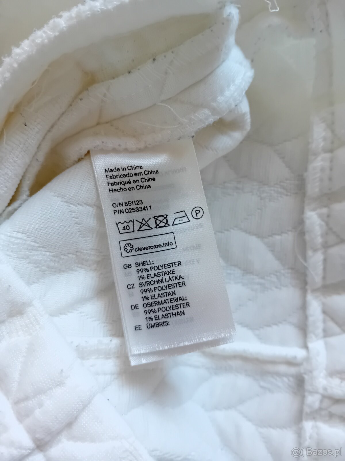 Biała bluza zasuwana na suwak - 5