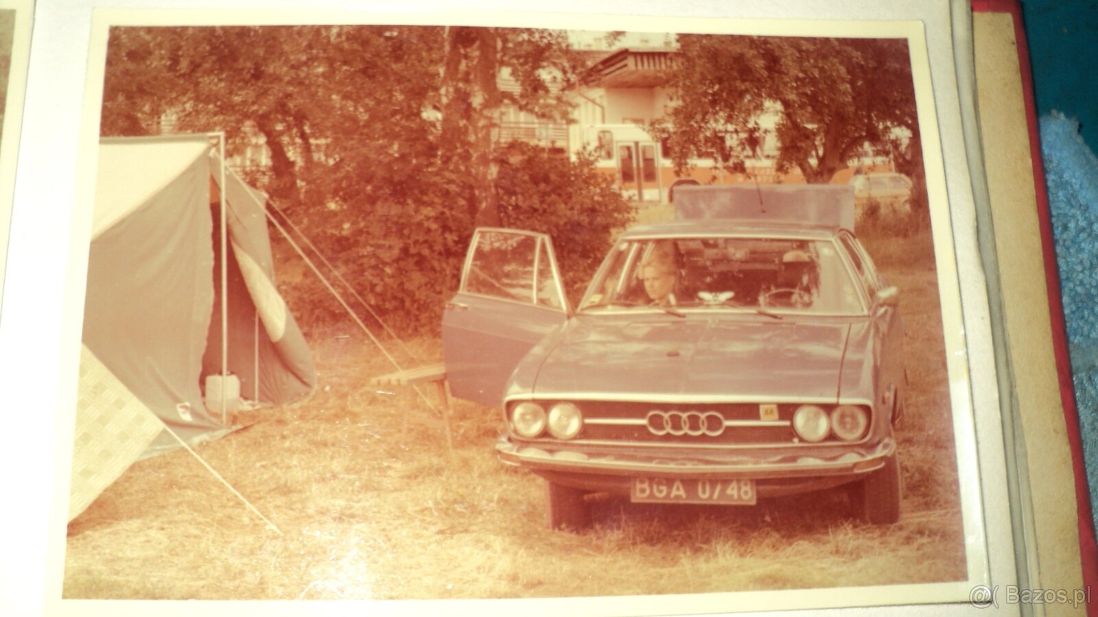 Audi 100 Coupe 100 .S.1975r Lustarko lewe + ramka lampy - 5
