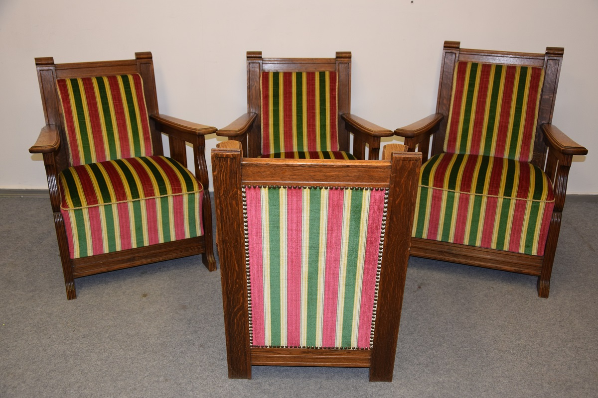 fotele z drewna dębowego - super stan - 5