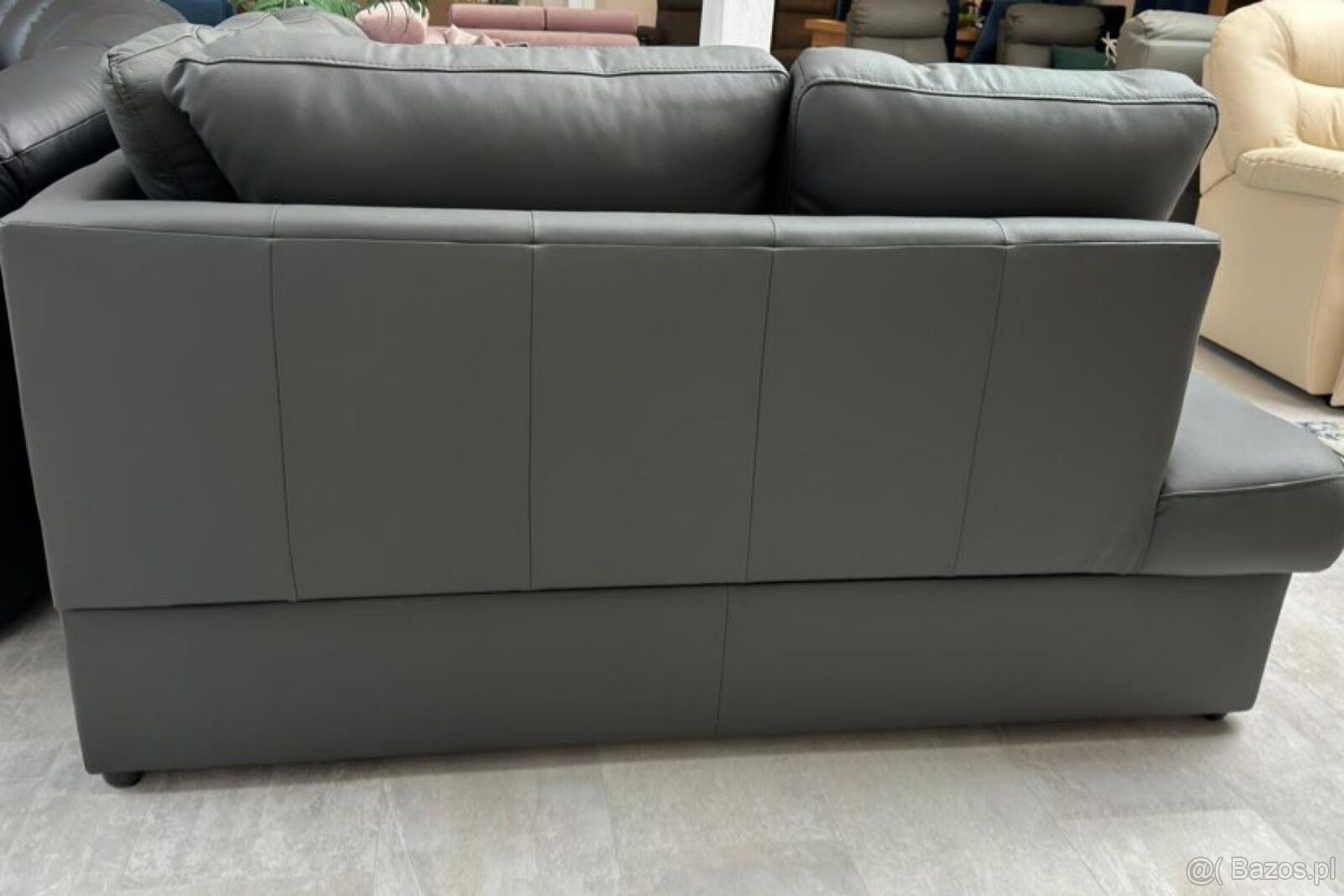 Narożnik Moder -20% skóra 100%, pojemnik + spanie - 5