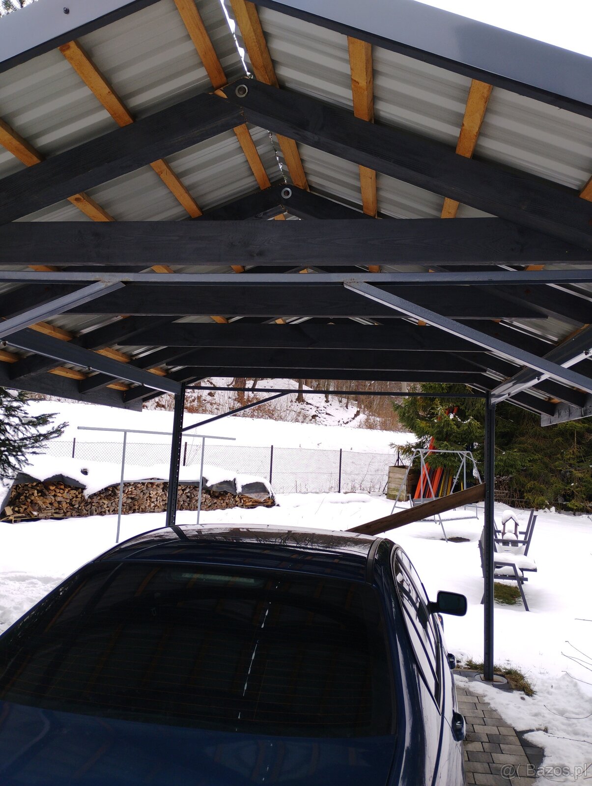 Wiata,altana,carport.Dach dwuspadowy. - 5