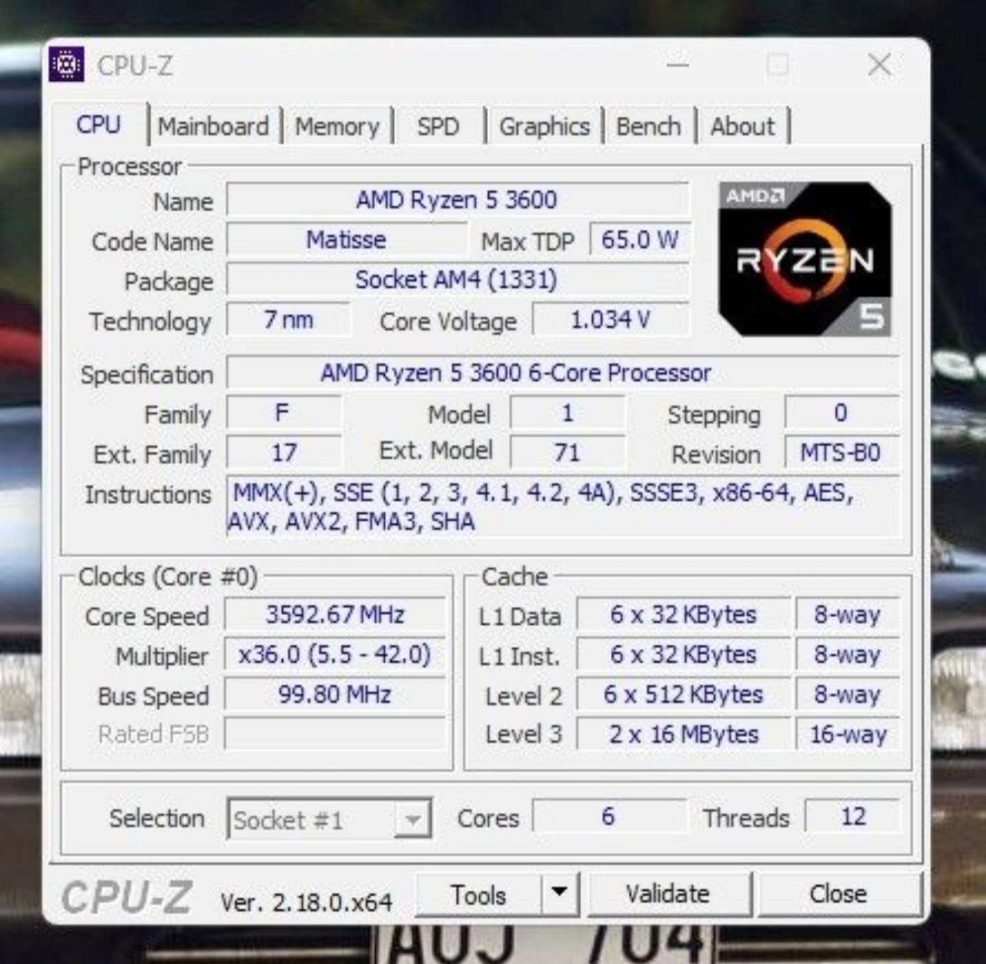 Komputer gamingowy Ryzen 5 3600 / RTX 2060 12GB / 16GB RAM - 5