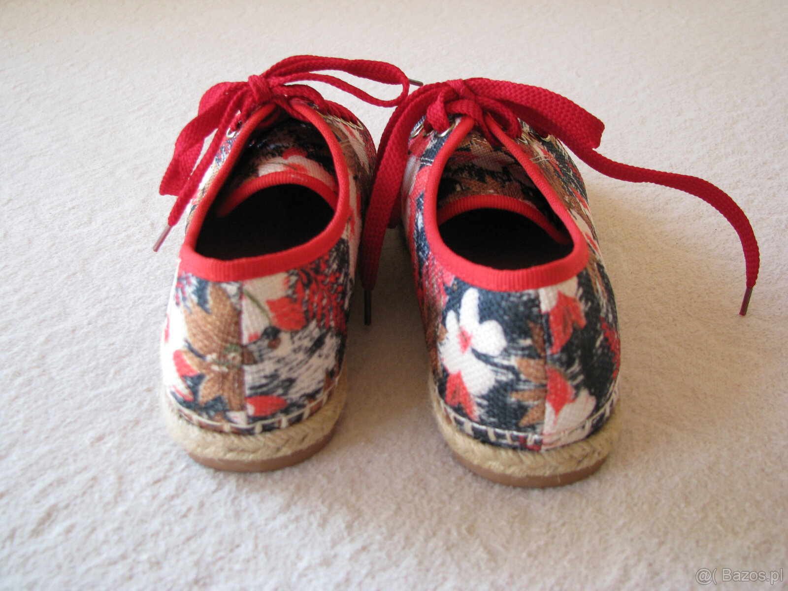 Nowe sznurowane espadryle lniane, tenisówki Sofi rozm. 38 - 5