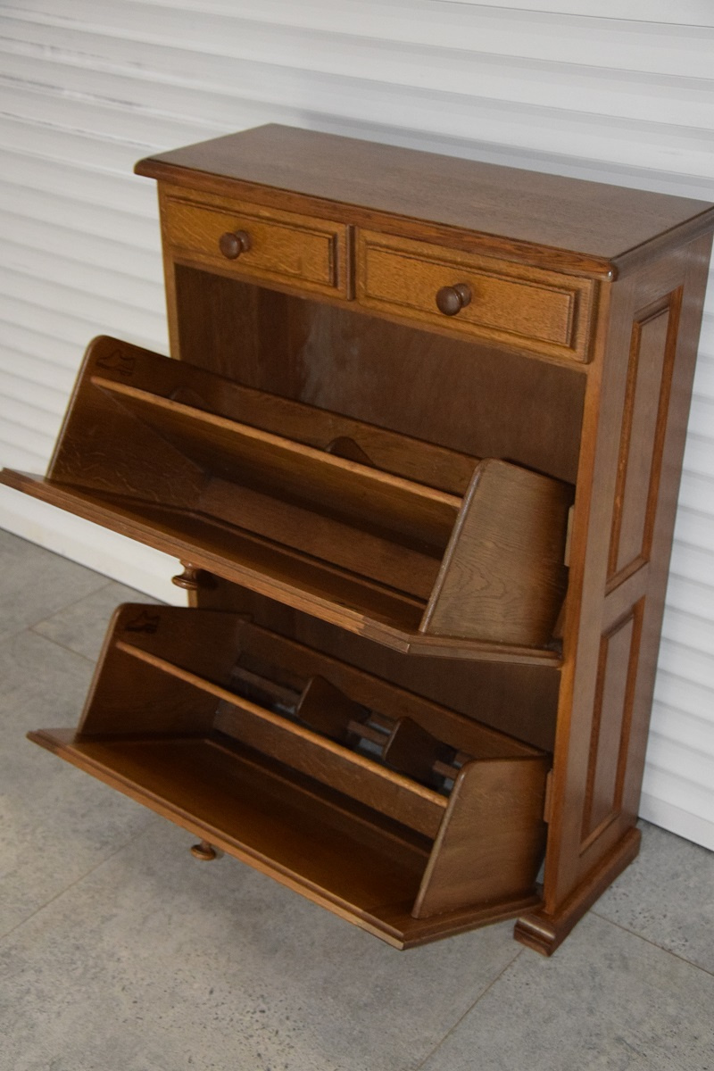 szafka na buty z drewna dębowego - jak nowa - 5