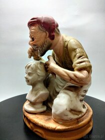 Włoska porcelana figura Rzeźbiarz- stan idealny - 5