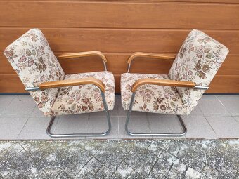 Mucke Melder chrom párová funkcionalistická křesla - 5