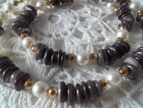 Naszyjnik masa perłowa perły - 5