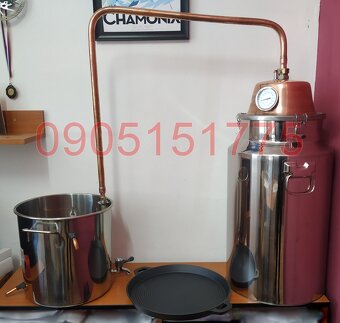 Destylator 58L + płyta żeliwna + refluktor miedziany - 5