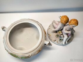 Szkatułka, bomboniera porcelana Putto - 5