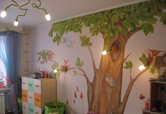 Tanie artystyczne malowanie ścian w pokoju dla dzieci - 5