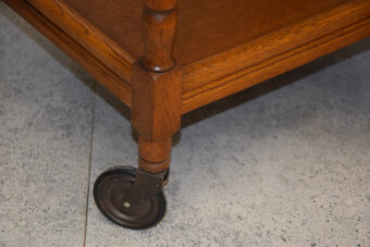 barek - stolik dębowy na kółkach - super stan - 5