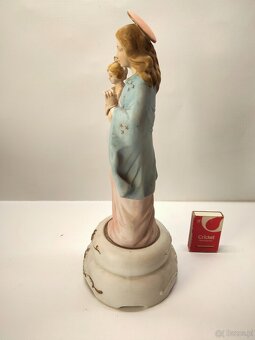 Stara porcelana Matka Boża z dzieciątkiem Jezus - 5
