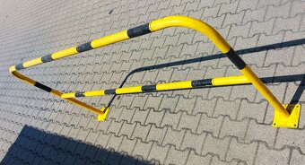 Barierki stalowe ochronne żółto-czarne - 5