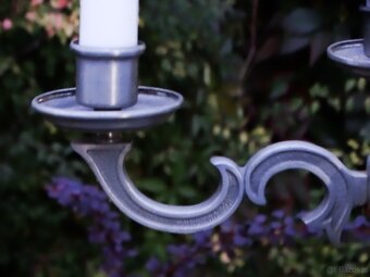 Metalowy wiszący żyrandol świecznikowy z 4 ramionami w stylu - 5