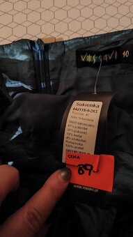 Sukienka typu bombka, z połyskującymi drobinkami metalu. - 5