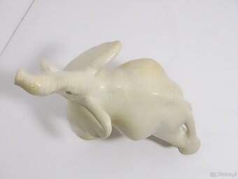 Bardzo realistyczna figurka dużego słonia 32 cm misternie rz - 5