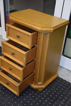 komoda dębowa z szufladami - jak nowa - 5