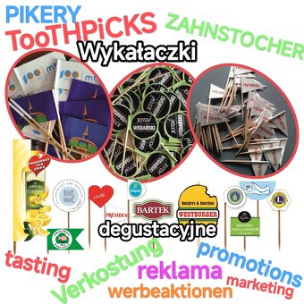Wykałaczki - pikery - flagowymi degustacyjne - 5