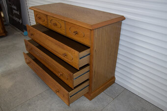 komoda dębowa z szufladami - jak nowa - 5