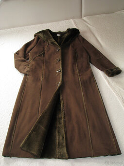 Elegancki kożuszek damski z kapturem, rozm. XXL - 5