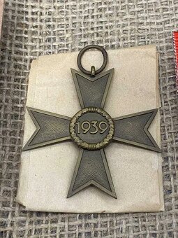 Komplet krzyż KVK Deschler syg 1 mint oryginal ww2 wh - 5