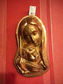 Duża figura płaskorzeźba Matka Boża z dzieciątkiem Jezus . - 5
