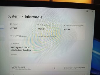 Sprzedam Laptop hp pavilion 15 Windows 11 Home - 5