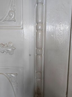 Antyczne drzwi drewniane dwuskrzydłowe z ościeżnicą – kamien - 5