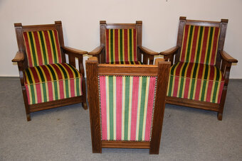 fotele z drewna dębowego - super stan - 5