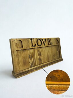 Prezent Walentynkowy dla Niej i Niego – Drewniana Ramka Hand - 5