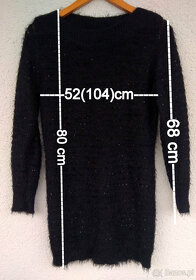 Damski sweter Passione Roma Italia L/XL czarny z błyszczącym - 5