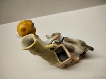 Stara śląska porcelana Suliszów Zofiówka - figura , wazonik. - 5