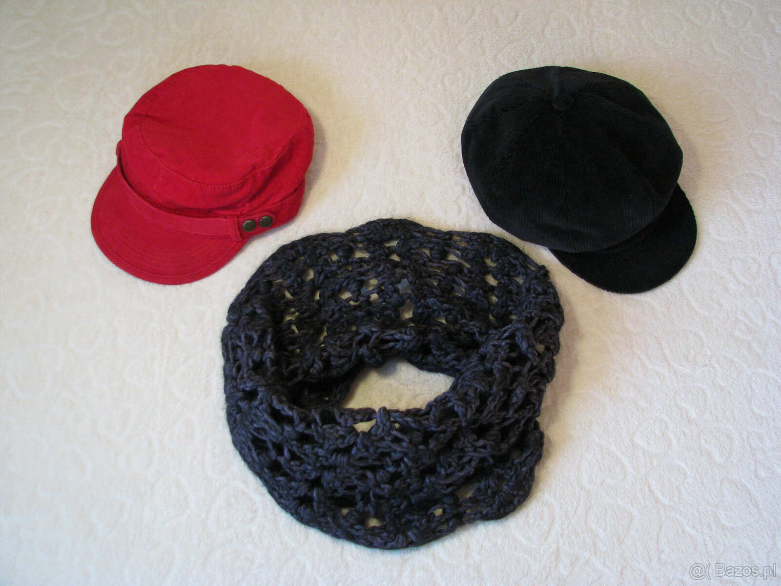 Ażurkowy szal – komin w kolorze ciepłego grafitu - 6