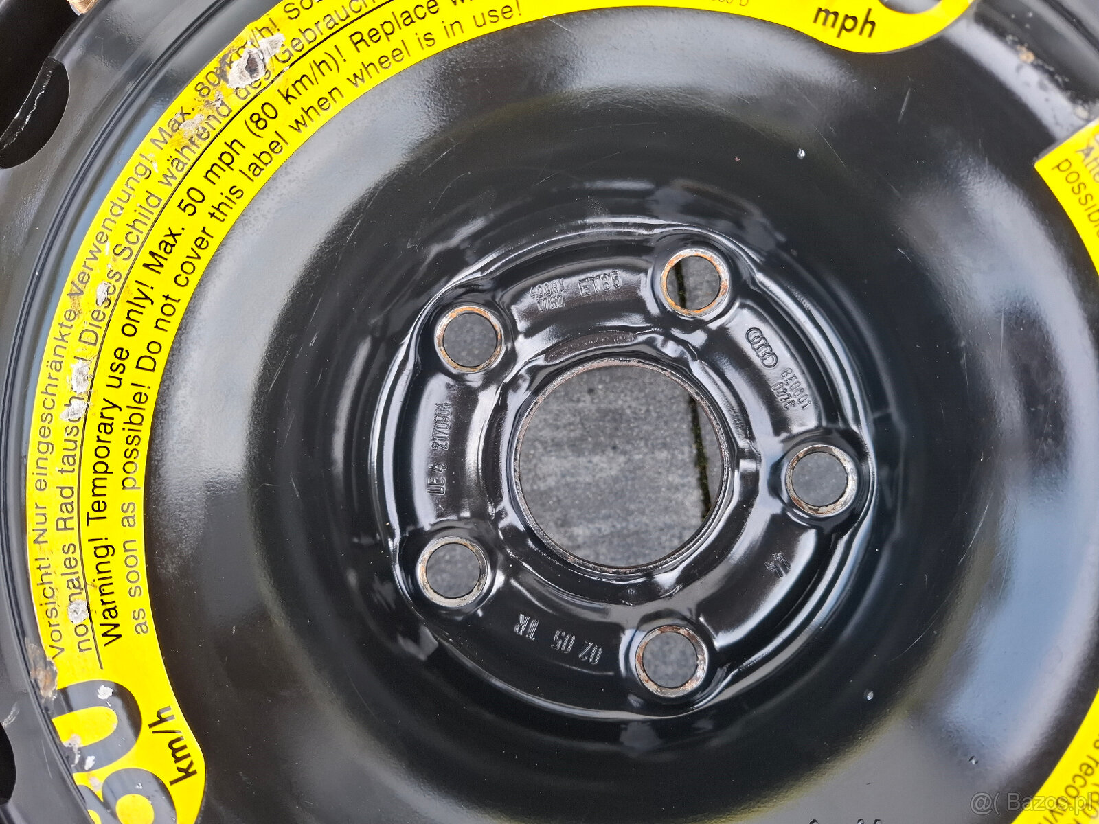 AUDI VW SKODA SEAT koło dojazdowe 125/80R17 - 6