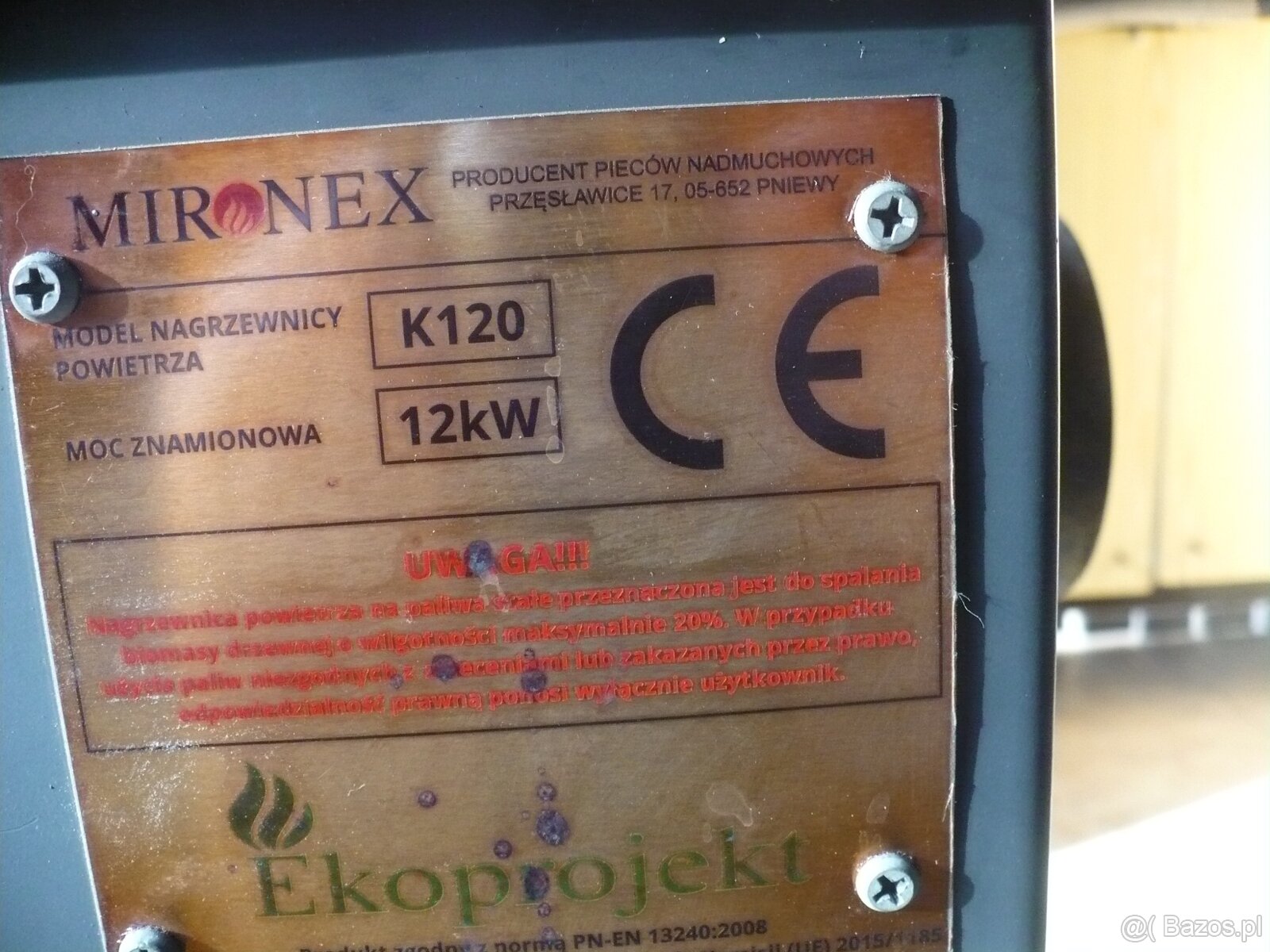 Sprzedam piec grzewczy z nadmuchem 12 kw - 6