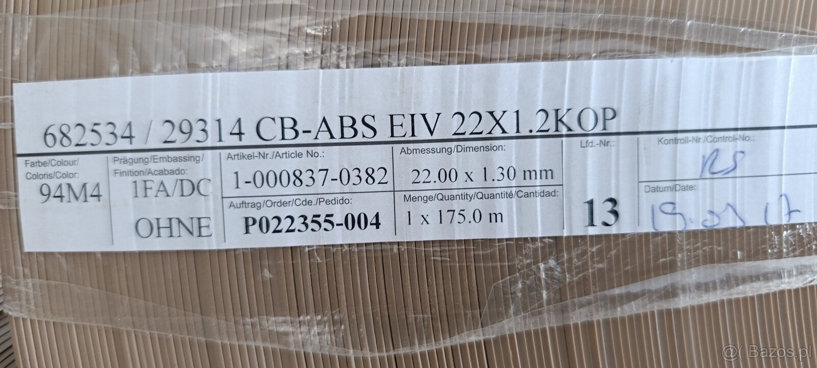 Obrzeż meblowe ABS Döllken, 22; 28; 42 x 1,3 mm – 175 mb, K: - 6