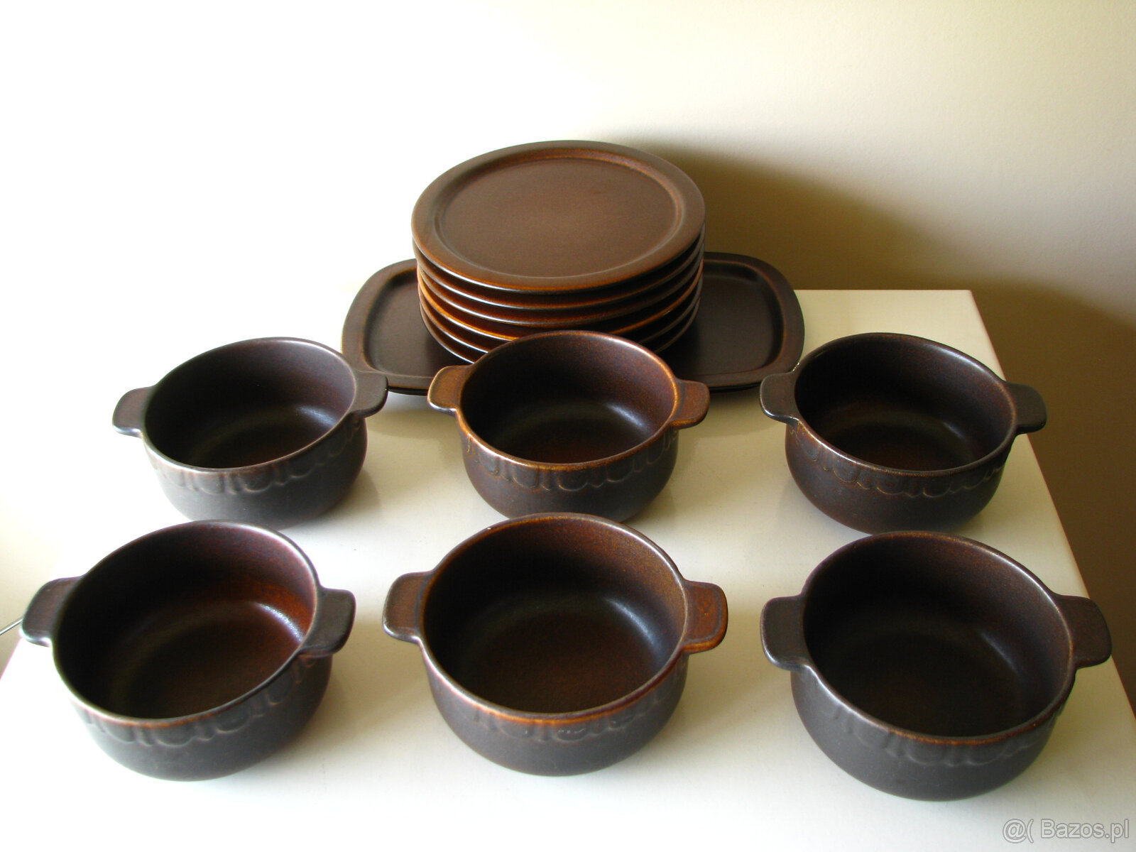 Kamionkowe miseczki z uszkami talerzyki i patera – tacka, na - 6