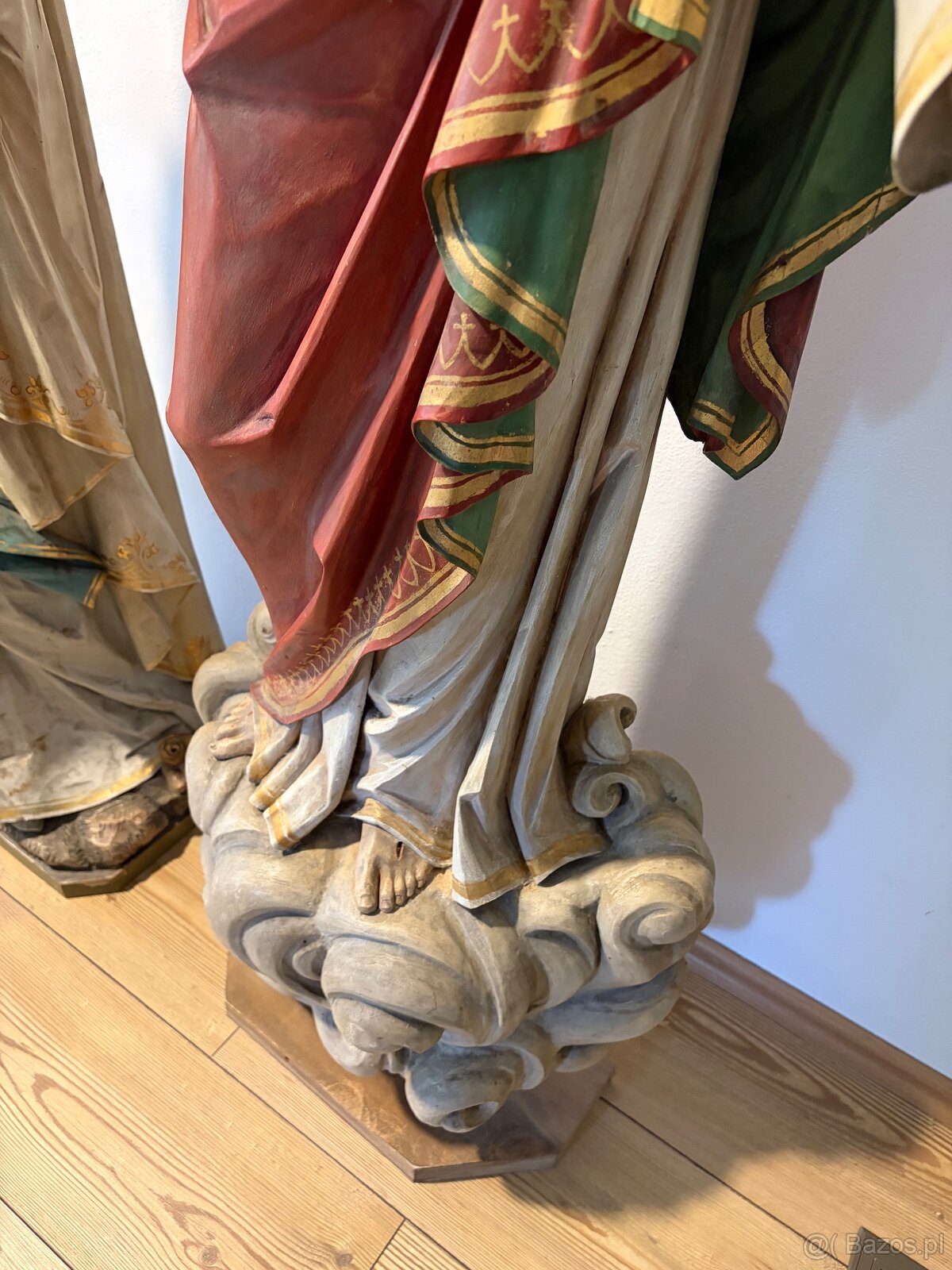Drewniane figury świątynne 140 i 120 cm - 6