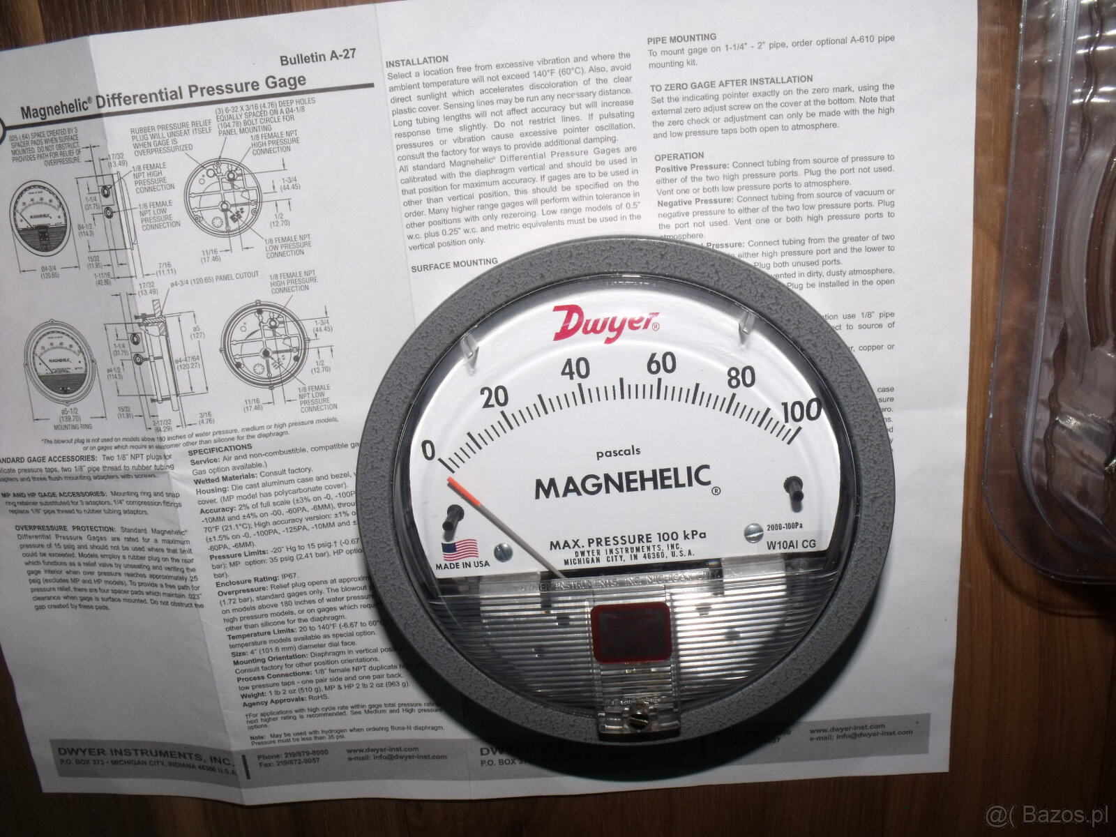 Dwyer Magnehelic Manometr Różnicowy - 6
