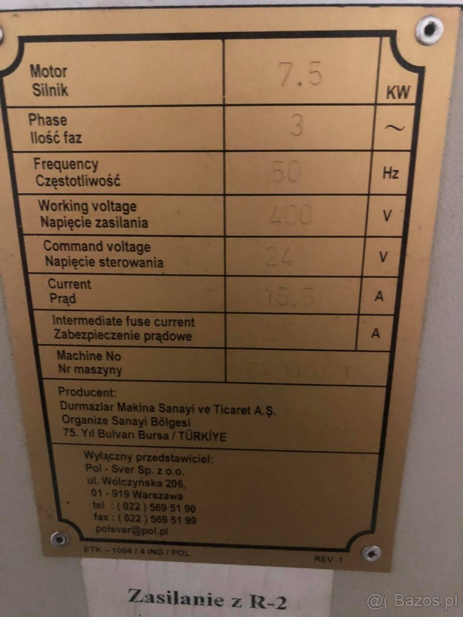 Wykrawarka Durma PP 12530 - 6