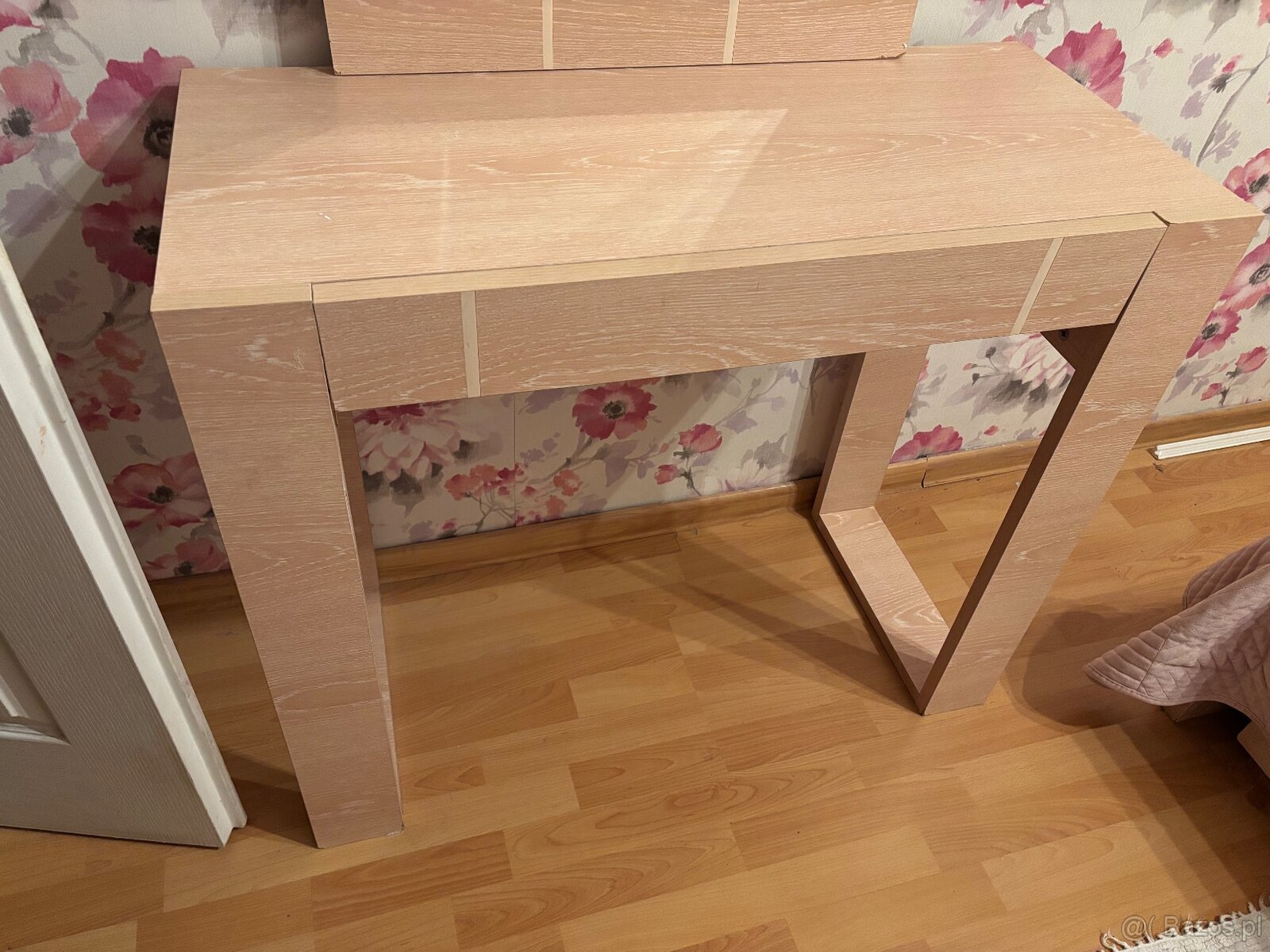 Komplet mebli do sypialni z jasnego drewna, łóżko, komody, - 6