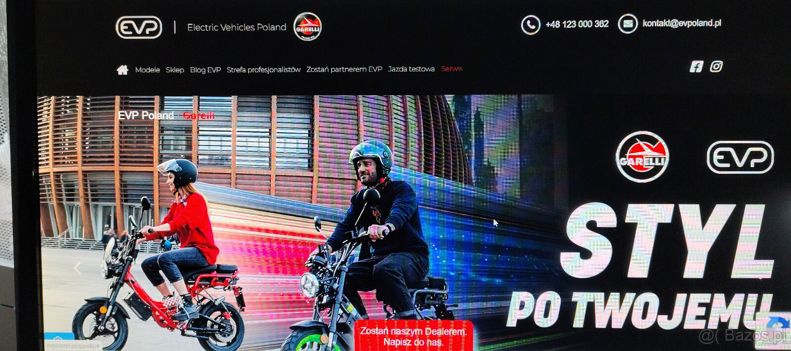 Elektryczny motorower Garelli Ciclone 50cm3+Nowy-FV23% - 6