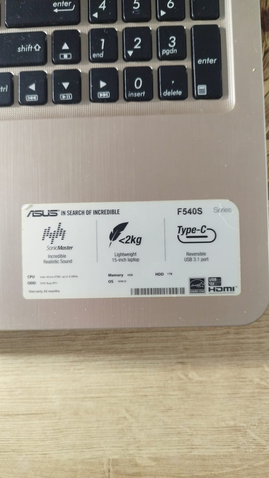 Laptop Asus F 540 S - 6